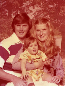 Young family faded color